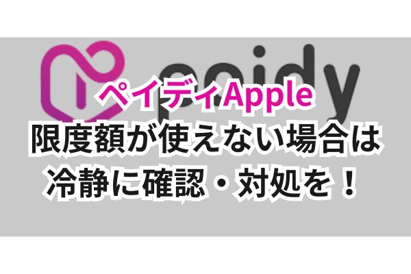 ペイディApple限度額が使えない場合は冷静に確認・対処を!(画像)