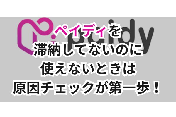 ペイディが滞納してないのに使えないときは原因チェックが第一歩!(画像)